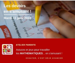 ATELIER PARENTS DEVOIRS EN S'AMUSANT MATHS